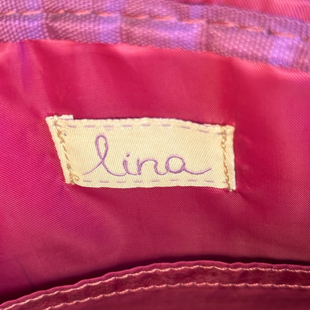 Lina Floral Canvas Crossbody Bag Adjustable Strap Multi-Pocket Travel Purse - Picture 9 of 11